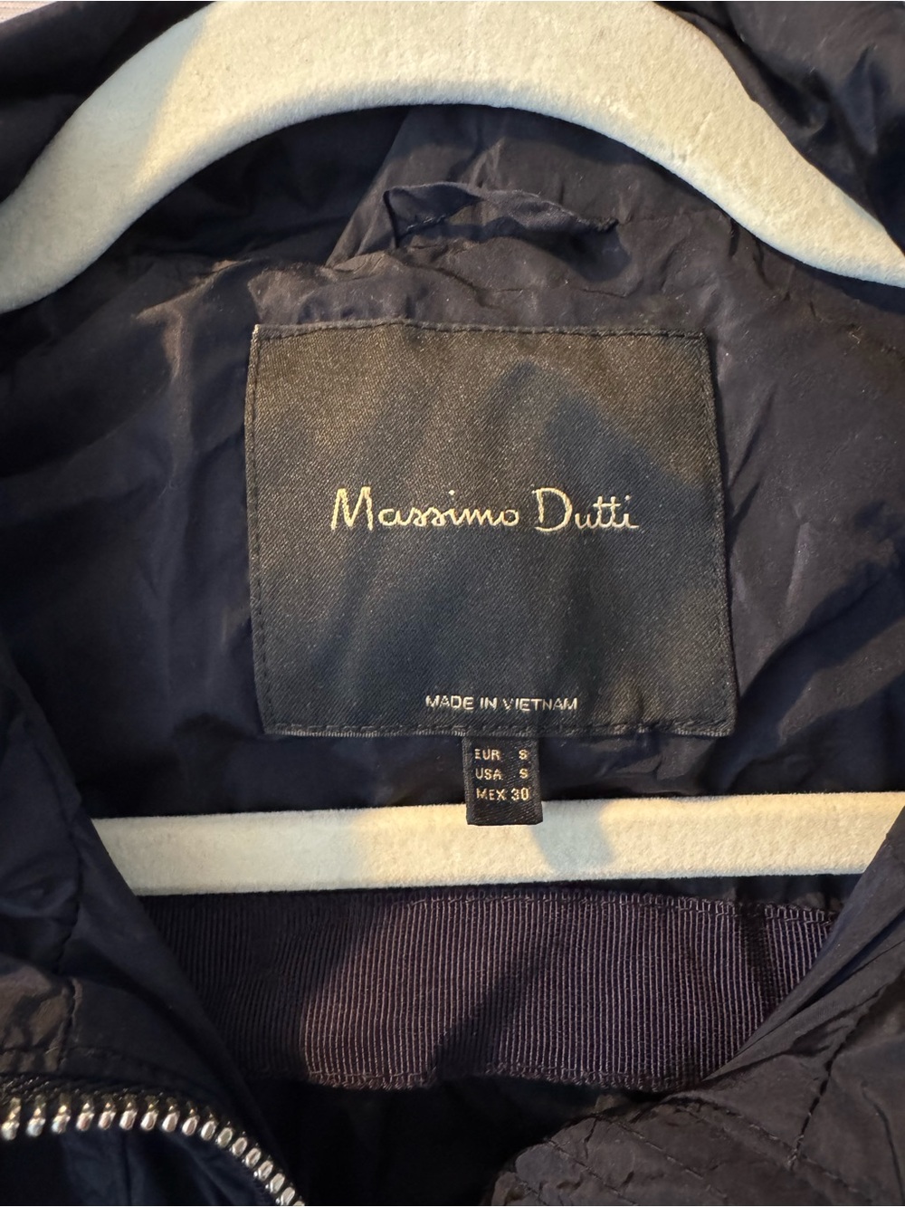 Massimo Dutti Women's Dark Navy Hooded Utility Jacket - Picture 3 of 11